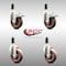 Service Caster 4 Inch 316SS High Temp Glass Filled Nylon 1-1/8 Inch Stem Caster Lck Brake, 2PK SS316TTLEX20S414-GFNSHT-2-S-2-118 - alternate 2
